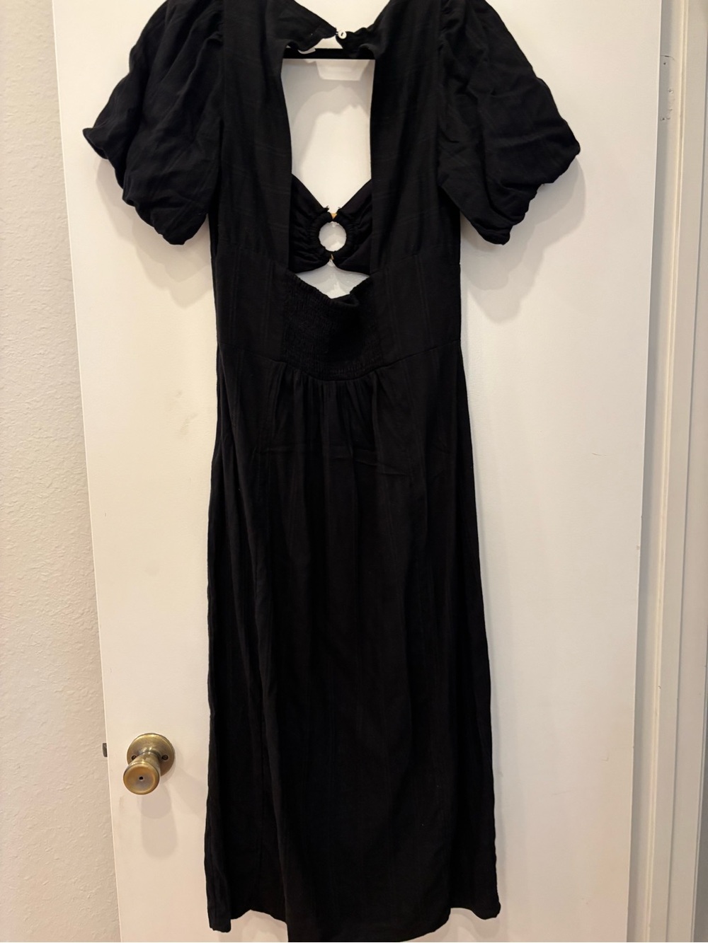 L*Space Siena Maxi Puff-Sleeve Midi Open back Dress